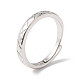Rack Plating Brass Rhombus Pattern Adjustable Ring for Women(RJEW-F124-11P)-1