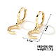 Elegant Vintage Copper Hoop Earrings with Geometric Zircon Stones(IN0853-1)-1