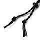 Изготовление ожерелья-мешочка в технике макраме из регулируемого плетеного вощеного полиэфирного шнура(NJEW-TAC0008-02)-4