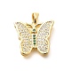 Brass Micro Pave Cubic Zirconia Pendants(KK-G519-15G-02)-1