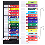 Oxford Cloth Daily Planner Hanging Wall Bag, with Paper Card Calendar, Rectangle, Mixed Color, 909x330x3mm(AJEW-WH0481-264)