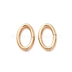 1/20 14K Gold Filled Open Jump Rings, Saw Cut Oval, Yellow Gold Filled, Real 14K Gold Filled, 5.3x3.5x0.7mm, Inner Diameter: 4x2mm(KK-CBAF172-04C-G)