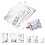 60pcs 6 Styles Rectangle Plastic Cellophane Bags, Silver, 8.5~18x6.4~10x0.01cm, 10pcs/style(OPC-TA0001-08)