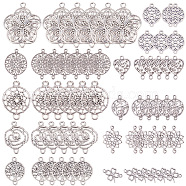 Tibetan Style Alloy Links, Mixed Shapes, Antique Silver, 74x72x17mm(TIBE-SC0002-04)