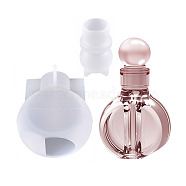 DIY Perfume Bottle Storage Silicone Molds, Resin Casting Molds, for UV Resin, Epoxy Resin Craft Making, White, Bottle: 90x75x51mm, Cap: 41x25x25mm, Hole: 14mm(DIY-Q025-01A)