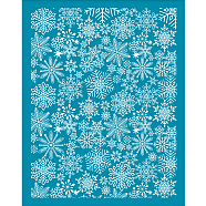 Silk Screen Printing Stencil, for Painting on Wood, DIY Decoration T-Shirt Fabric, Snowflake Pattern, 100x127mm(DIY-WH0341-328)