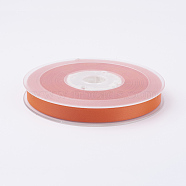 Double Face Matte Satin Ribbon, Polyester Satin Ribbon, Orange Red, (3/8 inch)9mm, 100yards/roll(91.44m/roll)(SRIB-A013-9mm-750)
