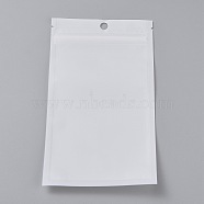 Plastic Zip Lock Bag, Storage Bags, Self Seal Bag, Top Seal, with Window and Hang Hole, Rectangle, White, 18x10x0.2cm, Unilateral Thickness: 3.1 Mil(0.08mm)(OPP-H001-03B-02)
