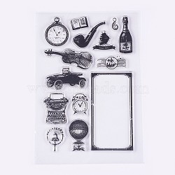 Silicone Stamps, for DIY Scrapbooking, Photo Album Decorative, Cards Making, Clear, 13~83x9~44mm(DIY-L010-Y61)