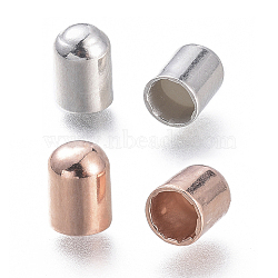 925 Sterling Silver Cord End Findings, Mixed Color, 4.7x3.6mm, Inner Diameter: 2.5mm(STER-M083-02)