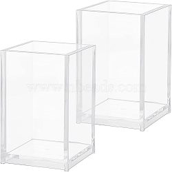 Acrylic Pen Container, Rectangle, Clear, 65x65x100mm(AJEW-WH0162-48)