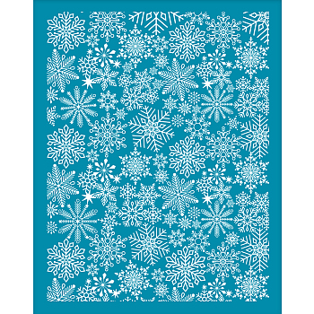 Silk Screen Printing Stencil, for Painting on Wood, DIY Decoration T-Shirt Fabric, Snowflake Pattern, 100x127mm