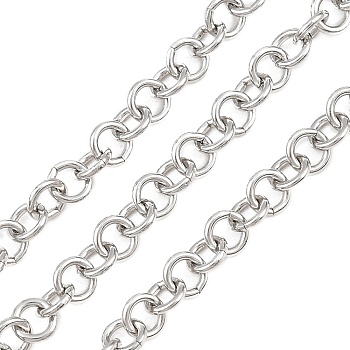 316 Surgical Stainless Steel Cable Chains, Unwelded, with Spool, Tarnish Free, Stainless Steel Color, 4x0.8mm