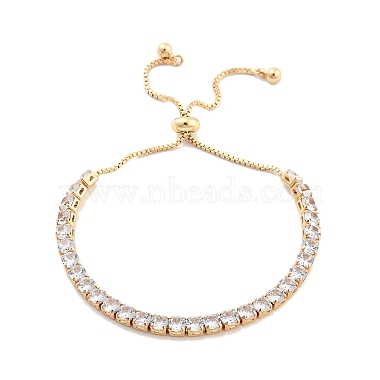 Clear Flat Round Cubic Zirconia Bracelets