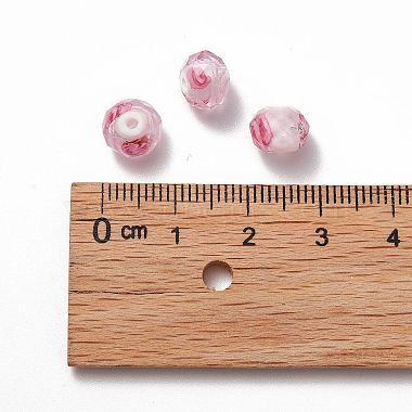 Chapelets de perles d'argent en verre de chalumeau manuelles(LAMP-R141-8mm-14)-6