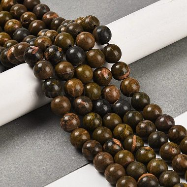 brins de perles de jaspe bourdon naturel(G-G053-A01-02)-2