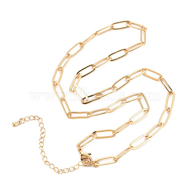 Brass Paperclip Chain Necklace Making(KK-S356-575-NF)-3