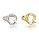 Adjustable Brass Micro Pave Clear Cubic Zirconia Finger Ring Components(ZIRC-I049-10)-1
