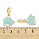 Rack Plating Alloy Enamel Whale European Dangle Charms(FIND-B034-53G-02)-3