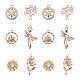 Cheriswelry 12Pcs 6 Style Brass Micro Pave Clear Cubic Zirconia Pendants(KK-CW0001-04)-8