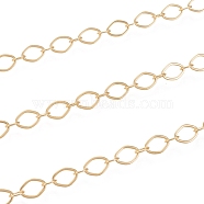 3.28 Feet Brass Link Chains, Long-Lasting Plated, Soldered, Real 18K Gold Plated, 8x6x0.8mm and 5x4x0.8mm(X-CHC-M020-12G)