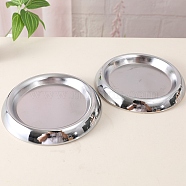 Iron Candle Holder, Centerpiece Plate, Flat Round, Silver, 114x16mm, Inner Diameter: 92mm(AJEW-WH0033-22S)