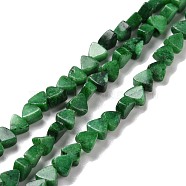 Natural Calcite Beads Strands, Dyed, Triangle, Dark Green, 5.5x6x3.5mm, Hole: 0.8mm, about 81pcs/strand, 15.94 inch(40.5cm)(G-G852-01C)