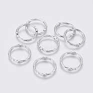 Alloy Linking Rings, Circle Frames, Lead Free and Cadmium Free, Platinum, 21x2mm, Hole: 1mm(EA8812Y)