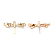 Brass Pendants, Dragonfly Charm, Real 18K Gold Plated, 15x26x3mm, Hole: 1.2mm(KK-G468-61G)