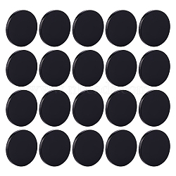 80Pcs Acrylic Flat Round Action Figure Display Bases, Black, 25x3mm(KY-FG0001-08)