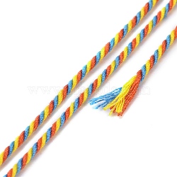 Cotton Cord, Braided Rope, with Paper Reel, for Wall Hanging, Crafts, Gift Wrapping, Colorful, 1.2mm, about 27.34 Yards(25m)/Roll(OCOR-E027-01B-02)