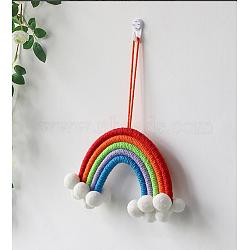 Cotton Thread Pendant Decorations, Rainbow, Colorful, 295x212mm(JX507A)