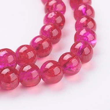 Spray Painted Crackle Glass Beads Strands(CCG-Q002-6mm-08)-3