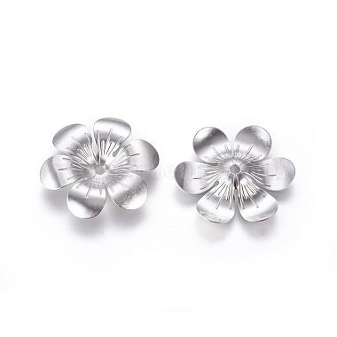 6-Petal 316 Surgical Stainless Steel Bead Caps(STAS-G196-01P)-2