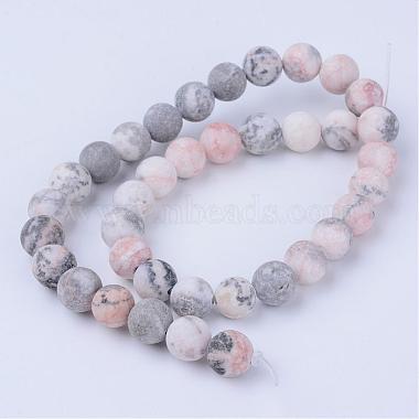 Chapelets de perles en zèbre naturel(G-Q462-8mm-03)-2