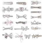 Zinc Alloy & Iron Alligator Hair Clips, Hair Accessories for Women & Girls, Mixed Shapes, 13~60x34~80x11.5~15mm(PHAR-SP0001-04B)