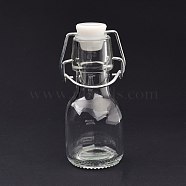 (Defective Closeout Sale: Oxidized), Glass Sealed Bottle, with Swing Top Stoppers, for Home Kitchen, Arts & Crafts Projects, Clear, 5.1x4.6x11.2cm(CON-XCP0001-51)