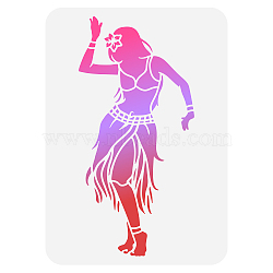 Plastic Drawing Painting Stencils Templates, for Painting on Scrapbook Fabric Tiles Floor Furniture Wood, Rectangle, Dancer Pattern, 29.7x21cm(DIY-WH0396-0110)