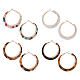 4 Pairs 4 Colors Cellulose Acetate(Resin) Hoop Earrings with Alloy Pins(EJEW-AN0004-51)-1