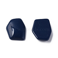 Opaque Acrylic Cabochons, Irregular Hexagon, Prussian Blue, 25.5x19.5x5.5mm, about 253pcs/500g(MACR-S373-143-A06)