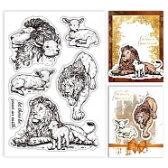 Custom PVC Plastic Clear Stamps, for DIY Scrapbooking, Photo Album Decorative, Cards Making, Lion, 160x110x3mm(DIY-WH0448-0162)