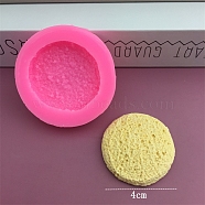 Cookies DIY Food Grade Silicone Fondant Molds, for Chocolate Candy Making, Round, 52x12mm, Inner Diameter: 40mm(PW-WG85103-04)