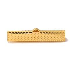 Iron Ribbon Crimp Ends, Golden, 8x35mm, Hole: 1mm(E184Y-G)