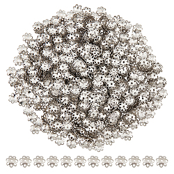 1000Pcs 304 Stainless Steel Bead Caps, Multi-Petal, Flower, Stainless Steel Color, 7x7.5x1.5mm, Hole: 1mm(STAS-DC0012-14)