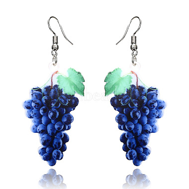 Acrylic & Alloy Dangle Earrings(WGEBD91-01)-1