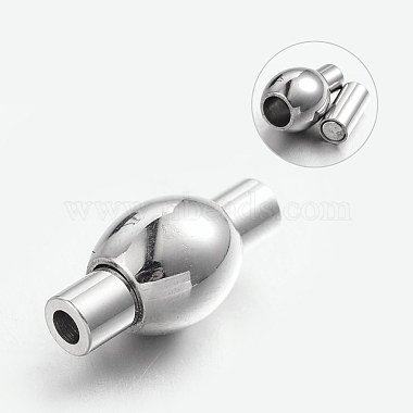 Stainless Steel Color Oval Stainless Steel Magnetic Clasps