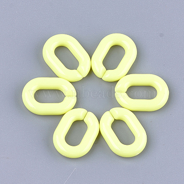 19mm Yellow Oval Acrylic Connectors/Links