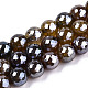 Electroplate Natural Agate Beads Strands(G-T131-55-31)-1