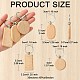 30Pcs 3 Style Rectangle/Flat Round Wooden Blank Engravable Tags Keychain(KEYC-YW0001-08)-2