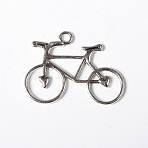 Tibetan Style Alloy Pendants, Cadmium Free & Lead Free, Bicycle, Antique Silver, 23x31x2mm, Hole: 2mm(X-TIBEP-21224-AS-RS)
